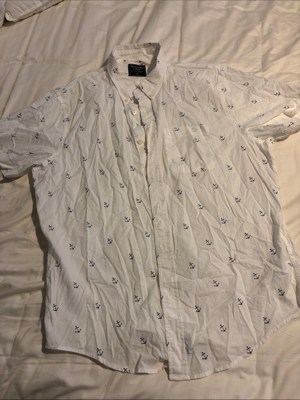 Men’s Abercrombie & Fitch Anchor Short Sleeve Button Down
